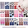 DANNEASY 16 Sheets Toe Nail Stickers Full Nail Wraps Ombre Toenail Polish Strips Self Adhesive Toes Nail Polish Stickers Gel Nail Strips Manicure Sticker with Nail File, Cuticle Stick