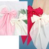 SuPoo 3pcs Pink Hair Bows for Women Hair Bow Clips Satin Hair Barrettes Hair Ribbon Bows for Hair Bowknot Oversized Hair Bow Clips Long-tail Cute Aesthetic Hair Accessories Christmas Gifts Red White