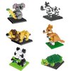 FUN LITTLE TOYS Party Favors for Kids, Mini Animals Building Blocks Sets for Goodie Bags, Prizes, Birthday Gifts, 12 Boxes