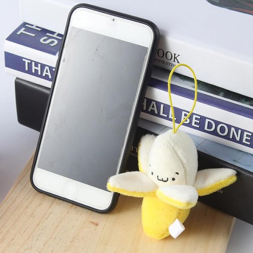 Jinshining 4Pcs Yellow Cute Stuffed Banana Shape Cartoon Doll PP Cotton Soft Doll Plush Pendant Birthday Gift for Decoration 1.97 inches Stuffed Animals