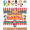 Circus Carnival Banner Backdrop,20 Carnival Balloons 11 Carnival Photo Booth Props For Circus Carnival Party Supplies Decorations