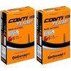 Continental Race 28 700x20-25c Bicycle Inner Tubes - 42mm Long Presta Valve - 2 Pack