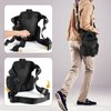 Military Tactical Drop Thigh Pouch Bag Cross Over Leg Concealed Carry Leg Convertible Shoulder Bag with Double Removable Pistol Holster