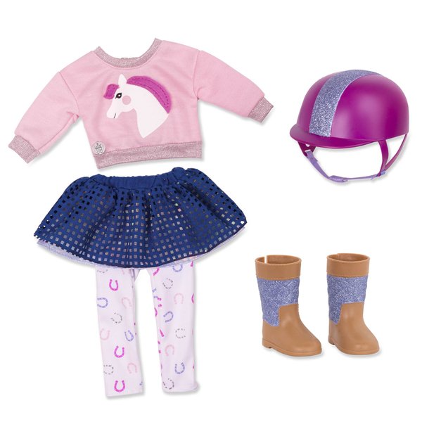 Glitter Girls - Gallop & Glow! Outfit -14-inch Doll Clothes - Toys, Clothes & Accessories For Girls 3-Year-Old & Up, includes Sweatshirt (1)