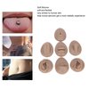 Focket 7PCS Soft Piercing Practice Model, Silicone Ear Model Flexible Model Body Parts Tongue Model Eyes Model Mouth Model Nose Model Navel Model for Jewelry Display Teaching Tool (Dark Skin Color)