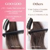 GOO GOO I Tip Hair Extensions Real Human Hair, 16inch 50g 100S, Cold Fusion I Tip Hair Extensions, Invisible Remy Hair Extensions, #2 Dark Brown