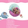 VOLOBE Silicone Piglet with Blue Portable Carrier Bag, 5 Inches Realistic Piglet with Sleeping Pad Accessories for Kids Boy Girl Christmas Birthday Gift(Ella with Bag)