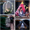 QITONG 4 Pack White Solar String Lights, Each 33ft 100 LED Solar Fairy Lights Outdoor Waterproof, 8 Modes Silver Wire Solar Twinkle Lights