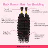 Deep Wave Bulk Human Hair for Braiding 100% Unprocessed Brazilian Virgin Human Hair Micro Braiding Hair No Weft Human Hair Extensions 2Bundles(20inch, Natural Black#)