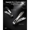 FERYES 2 Pack Nail Clippers - Sharp Nail Trimmers for Men Women Adult, Stainless Steel Fingernail & Toenail Clippers for Thick Nails
