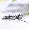 Flower Rhinestone Hair Barrettes for Women Fine Hair Glitter Sparkle Fancy Hair Clips for Women And Girls Elegant Pearl Barrettes (Light Grey)