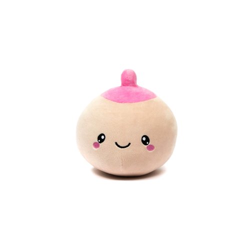 nerdbugs Breast Plush - Ivory/Pink - Funny Mastectomy Recovery Gift, Cancer Awareness Pillow, Post-Surgery Comfort for New Moms, Breast Cancer Awareness, Pregnancy and New Mom Gift