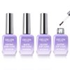 Gellen Gel Top and Base Coat, 4pcs 18ml No Wipe Matte Glossy Glitter Gel Top Coat, Clear UV Base Coat Gel Nail Polish, Soak Off Nail Lamp Gel Base Top Coat Long Lasting Home Gel Manicure