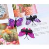 Butterfly Hair Clips Penta Angel 8Pcs Random Styles Glitter Realistic 3D Butterfly Hair Bow Pins Accessories for Women Girls Halloween Wedding Birthday Party Decor (4.5cm, Purple)