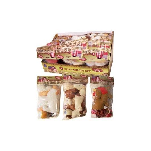 Farm Dog Toy Plush Chew Toys Set