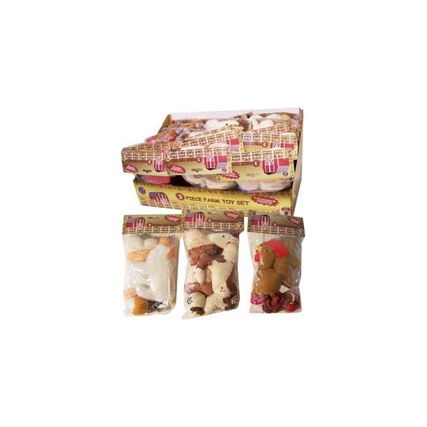 Farm Dog Toy Plush Chew Toys Set