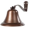 Hanging Dinner Bell Outdoor Bracket Mount Wall Indoor Rope Bell Ship/Boat/Nautical/Door/School/Reception/Home/Church Bell(Copper)