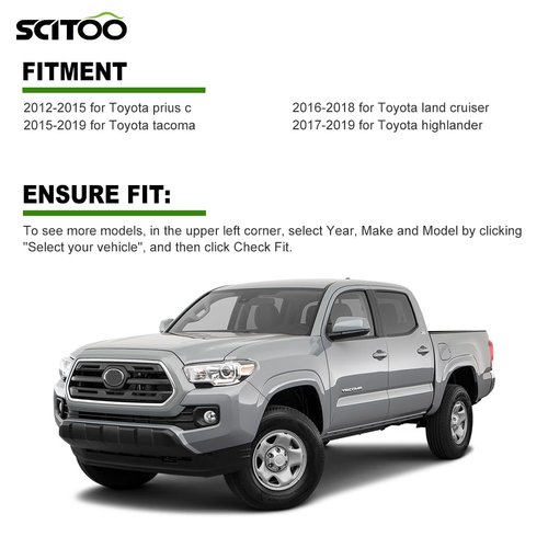 SCITOO Keyless Entry Remote Key Fob Replacement for Toyota Tacoma 2015-2020 for Toyota Land Cruiser 2016-2018 Sequoia Tundra 2019-2020 1pc FCC HYQ14FBA 314.3MHz 3 Buttons