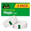 Scotch Magic Tape, 6 Rolls, Numerous Applications, Invisible, Engineered for Repairing, 3/4 x 1296 Inches, Boxed (810-6PK)
