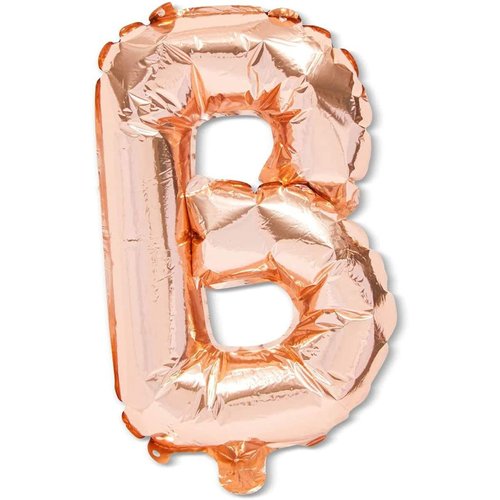 Sparkle and Bash Happy Birthday Balloons Banner (16 in, Rose Gold Foil)