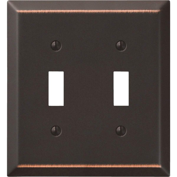 Amerelle 163TTDDB Century Wallplate, 2 Toggle / 1 Duplex Outlet, Steel, Aged Bronze, 1-Pack