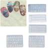 3D Letters and Numbers Nail Art Mold Silicone Combination Decorative Mold Nail Art Making Tool Silicone Carving Mould Nail templates for Nail Art