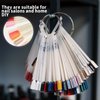 CZWESTC 300 pcs Nail Polish Swatch Sticks Nail Swatch Sticks with Ring False Nail Sample Sticks Nail Polish Board Nail Accessories for Nail Art Polish Display and Home DIY