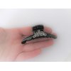 Generic Black and silver metal design hair claw clip for fine, thin hair
