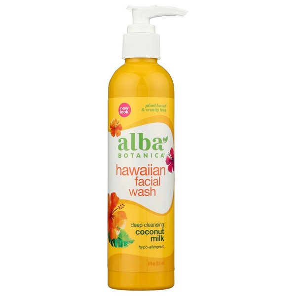 Alba Botanical Facial Wash Coconut Milk 8 oz (Multi-Pack)