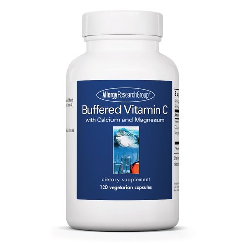 Allergy Research Group, Buffered Vitamin C – Antioxidant Supplements, Calcium and Magnesium Tablets, Daily Vitamins and Minerals, Vitamin C Capsules – 120 Capsules 1-Pack