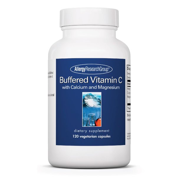 Allergy Research Group, Buffered Vitamin C – Antioxidant Supplements, Calcium and Magnesium Tablets, Daily Vitamins and Minerals, Vitamin C Capsules – 120 Capsules 1-Pack