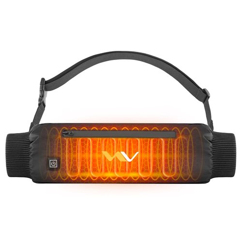 Heated Hand Warmer Pouch with Adjustable Belt, USB Powered Electric Heating Muff with 3-Temperature Settings for Instant Warmth, Weatherproof, Zipped Pocket. Power Bank not Included