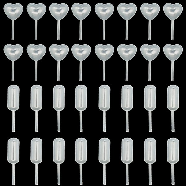 100 Pcs Cupcakes Pipettes, 4ml Dessert Pipettes, Plastic Strawberry Pipettes Mini Pipettes for Chocolate, Birthday Party and Holiday Decoration