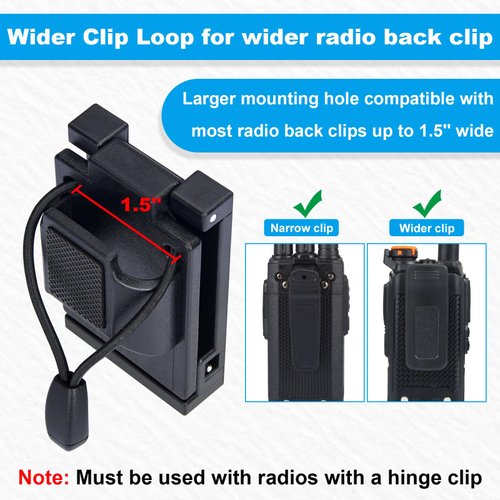 iGuerburn Tactical Radio Holder Duty Belt Accessories (ONLY Fits Belts Up to 2''), Walkie Talkie Holder Radio Holster Clip Law Enforcement Accessories for Motorola, BaoFeng, Midland, Hytera Radios