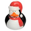 Cool Winter Antarctica Penguin in Santa Hat Rubber Ducks (2") Standard Size. (12 Pack) Cute Duck Bath Tub Pool Toys. (Penguin Rubber Duckies)