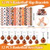 BOIKOKY 122Pcs Basketball Party Favors Basketball Goodie Bag Favors with Stress Ball Keychain Tattoo Sticker Silicone Bracelet for Basketball Themed Birthday Party Supplies