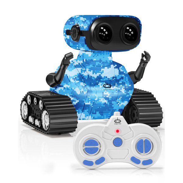WeWi HLTH Robot Toys, Rechargeable RC Robots for Boys, RC Robot Toys for Kids, Kids Toys with Music and LED Eyes, 3+ Years Old Boys/Girls Toys (Camouflage)