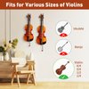SNIGJAT Violin Wall Mount 2 Pack, Hardwood Violin Hanger Wall Mount with Bow Holder, Violin Wall Hook Vertical Display, Violin Wall Stand Fits 4/4, 3/4, 1/2, 1/4 Violin for Home & Studio