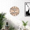 Rustic Wooden Wall Clock Lake is Happy Place Easy to Read Easy to Use Wood Clock Funny Wall Wooden Clock Retro Wall Decorations Decoration for Dining Room Study Living Room Lake House Decor