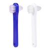 ARTIBETTER 2Pcs Denture Brushes Double-Sided False Teeth Toothbrush Denture Cleaning Tool (White + Blue)