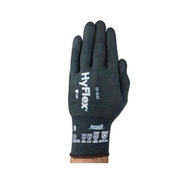 Ansell 11-541-11 Size 11 HyFlex 18 Gauge Kevlar/Stainless Steel/Nylon Cut Resistant Gloves With Nitrile Coated Palm