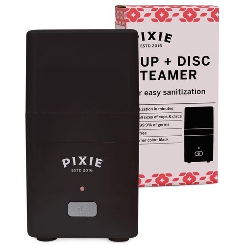 Pixie Menstrual Cup Sterilizer - Ranked 1 for The Best Steamer - Kills 99.9% of Germs with Cleaner Steam - Wash Your Period Disc or Cup in 3 Minutes! - Automatic Timing Shut-Off Switch