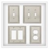 Franklin Brass Classic Beaded Wall Plate, Stain Nickel Double Decorator Outlet Cover, 1-Pack, W35061-SN-C