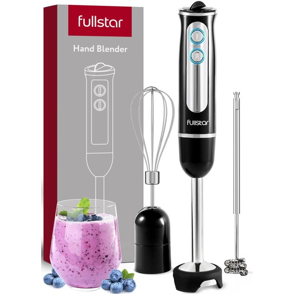 Immersion Blender, Hand Blender Electric, 3-in-1 Immersion Blender Handheld, 9-Speed, 500W Handheld Blender - Hand Blenders Immersion, Hand Mixer Electric Blenders for Kitchen, Smoothie Blender