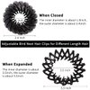 TOBATOBA 3 Pcs Black Lazy Bird's Nest Plate Hairpin, Birds Nest Hair Clip, Black Hair Clips, Expandable Ponytail Holder for Women, Hair Bun Maker, Hair Tie Hair Accessories for Women and Girls