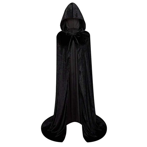 Full Length Hooded Velvet Cloak Halloween Christmas Fancy Cape Costumes