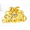Generic Clear flower hair claw clips with crystals (Primary color: Brown), 1 Count (Pack of 1)
