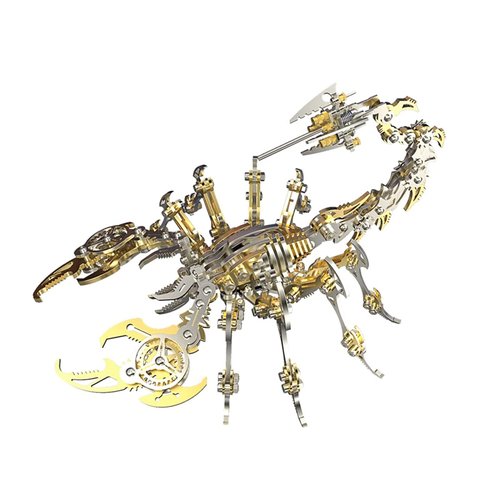KonHaovF Gold 3D Metal Puzzle for Adults Scorpion, DIY Colorful 3D Metal Model Kits to Build with Tool,3D Desktop Model Kits Building Toys for Adults/Teens