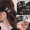 Totelux Mini Bow Hair Clips Silver Metal Alligator Clips Bow Hair Barrettes for Women Girls Hair Accessories Birthday Wedding Party Supplies Gift 4PCS
