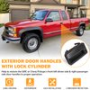 Exterior Door Handle w/ Lock Cylinder for Chevy C1500 C2500 C3500 HD K1500 K2500 K3500 GMC Yukon 1988-1994 Front Left & Right Chevrolet GMC Truck Door Handles with Locks Replace 15742229, 15742230